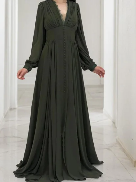 A-Line/Princess V-neck...