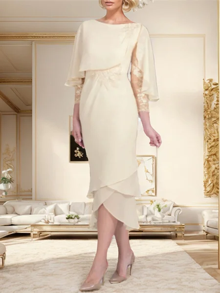 Sheath Bateau 3/4 Sleeves...