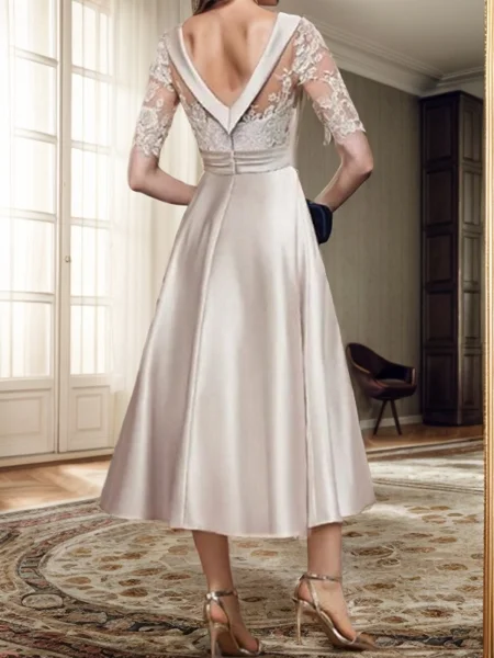 A-Line/Princess Satin...