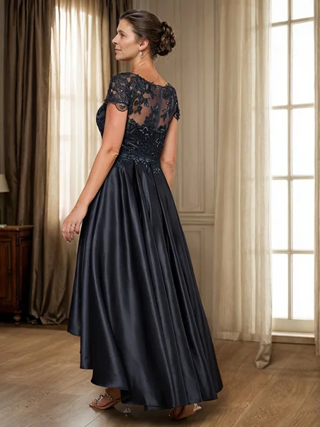 A-line Scoop Short Sleeves...