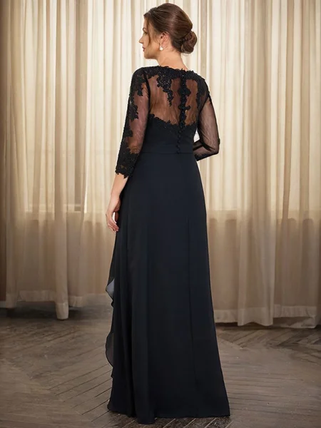 A-line Scoop 3/4 Sleeves...