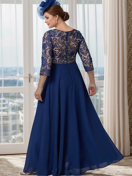 A-line Bateau 3/4 Sleeves...