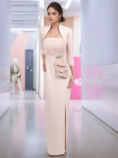 Sheath/Column Satin...