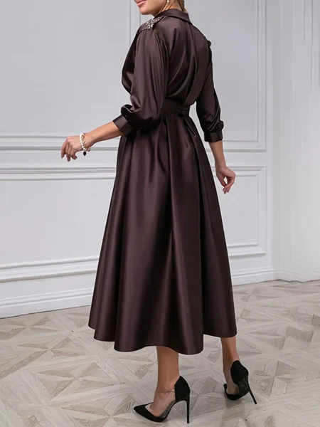 A-line V-neck 3/4 Sleeves...