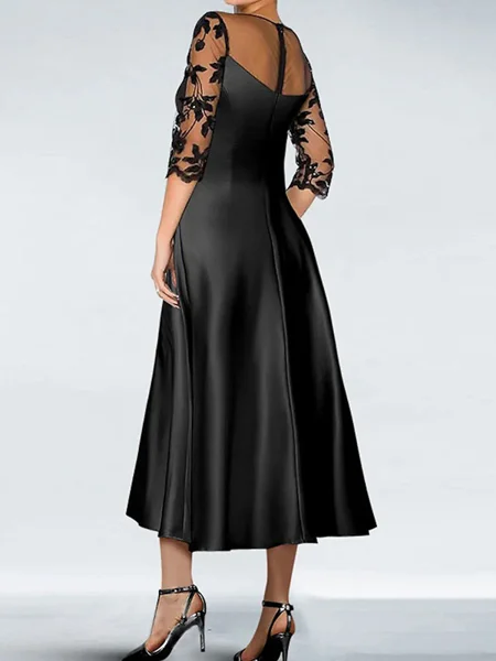 A-line Scoop 3/4 Sleeves...