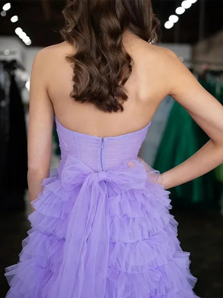 A-line Sweetheart Cascading...