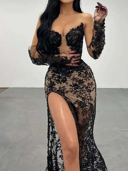 Sheath Straight Sleeveless...