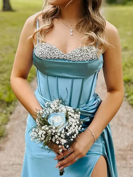 Sheath Spaghetti Straps...