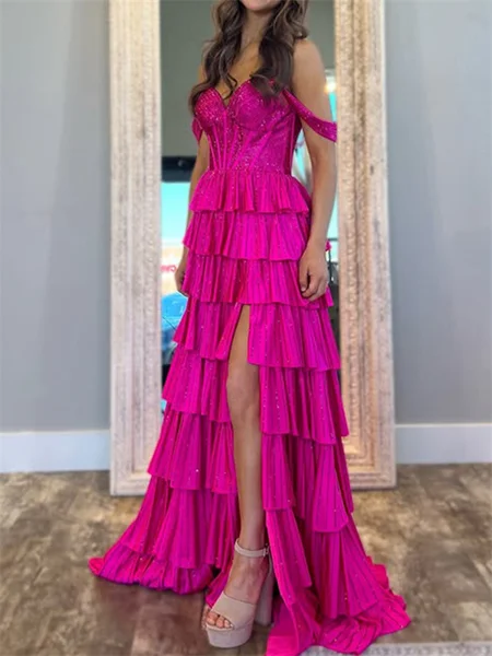 A-line Off-the-Shoulder...