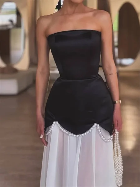 A-line Straight Ruffles...