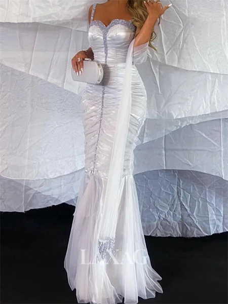 Sheath Sweetheart Pleated...