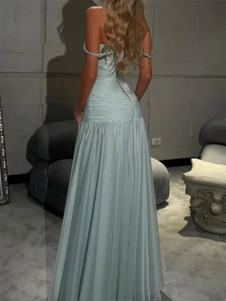 A-line Sweetheart Ruffles...