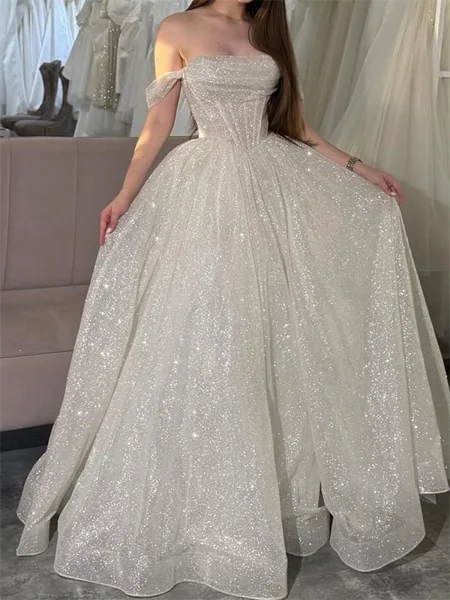 A-line Off-the-Shoulder...