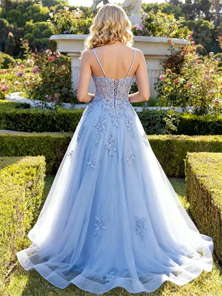 A-line Sweetheart Appliques...