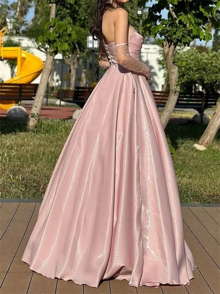 A-line Sweetheart Ruffles...