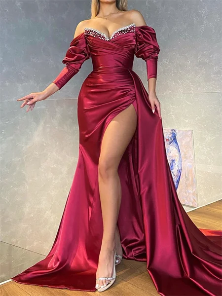 Sheath Off-the-Shoulder 3/4...