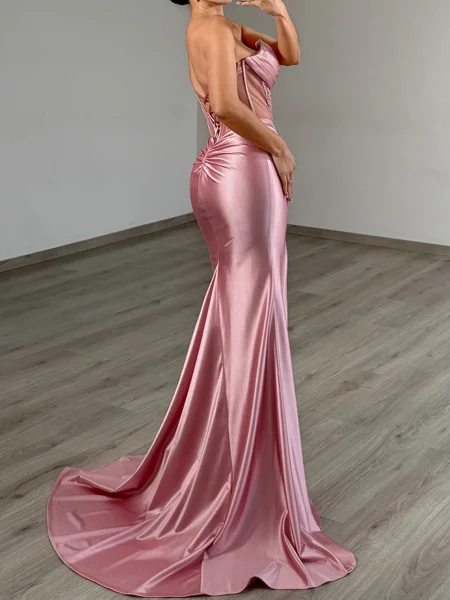 Sheath Sweetheart Pleated...