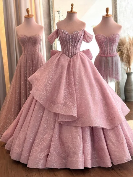 A-line Off-the-Shoulder...