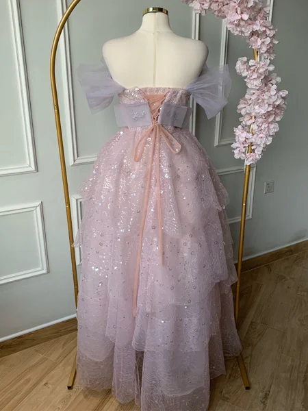 A-line Off-the-Shoulder...