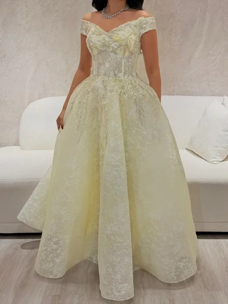 A-line Off-the-Shoulder...