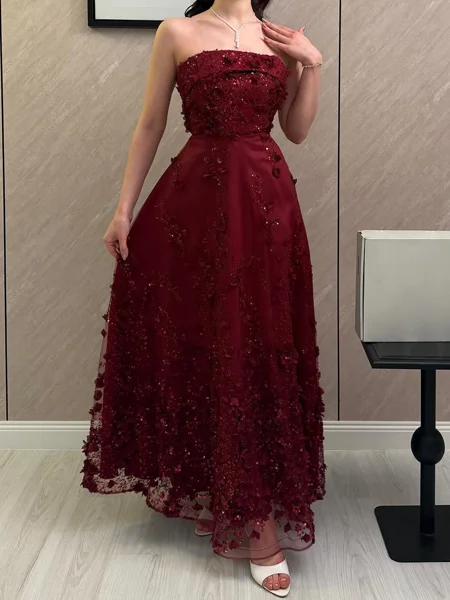 A-line Straight Flower...