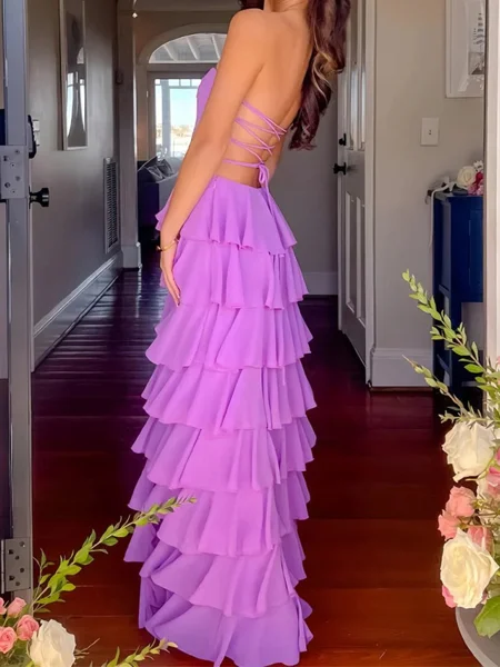 A-line Straight Cascading...