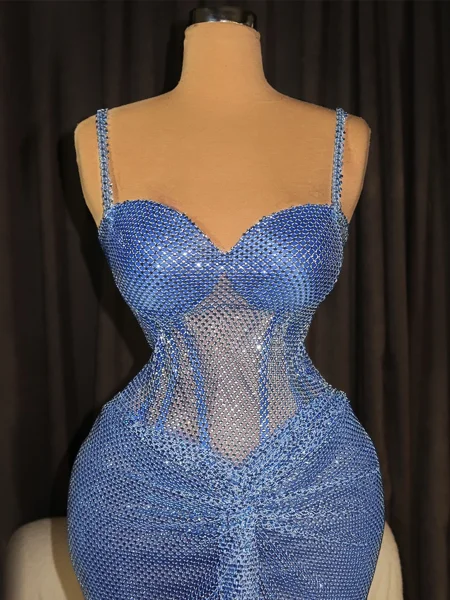 Sheath Straps Pleated Sweep...