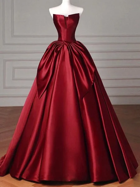 A-line Straight Ruffles...