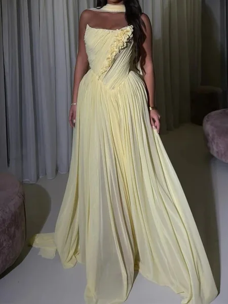 A-line Straight Flower...