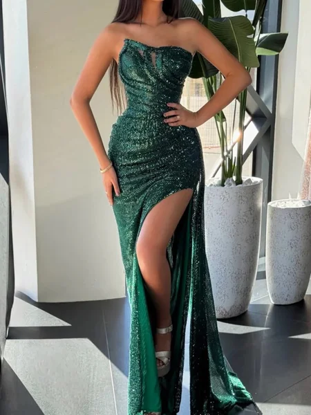 Sheath Straight Pleated...