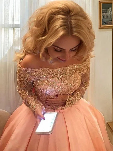 Ball Gown Off-the-Shoulder...