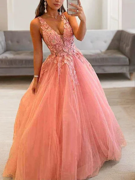 Ball Gown V-neck...