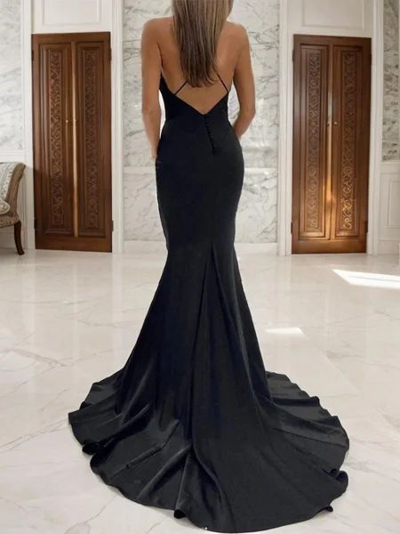 Sheath/Column V-neck Sweep...