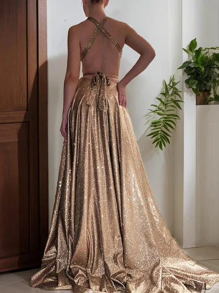 A-Line/Princess V-neck...