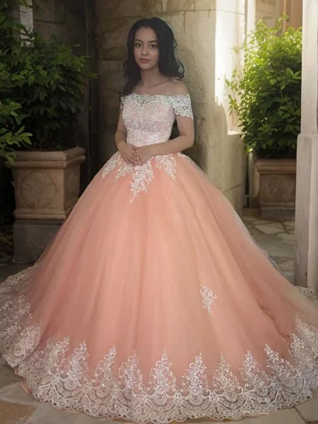 Ball Gown Off-the-Shoulder...