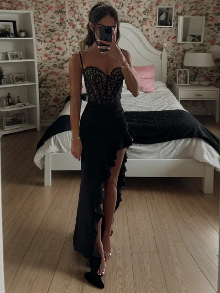 Sheath Spaghetti Straps...