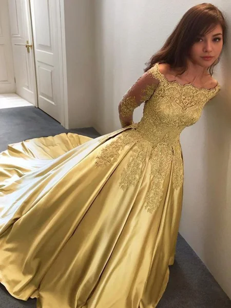 Ball Gown Off-the-Shoulder...