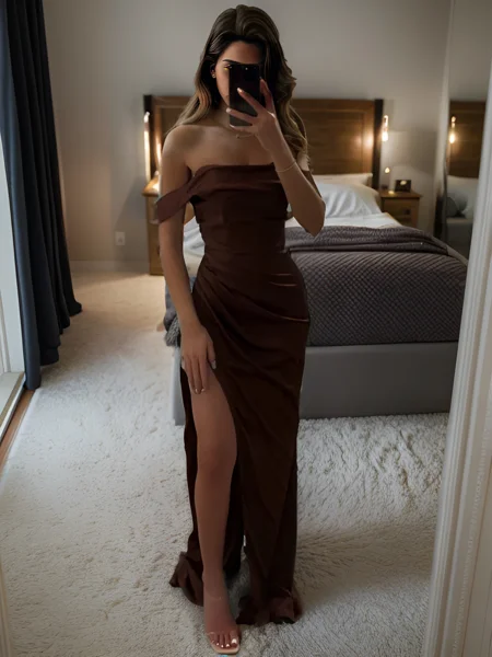 Sheath/Column Silk Like...