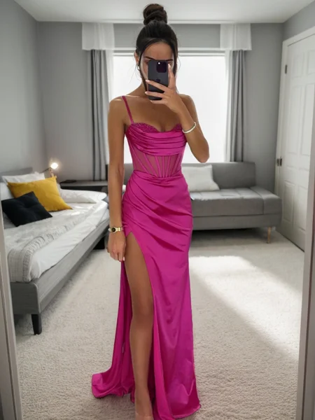 Sheath/Column Silk Like...