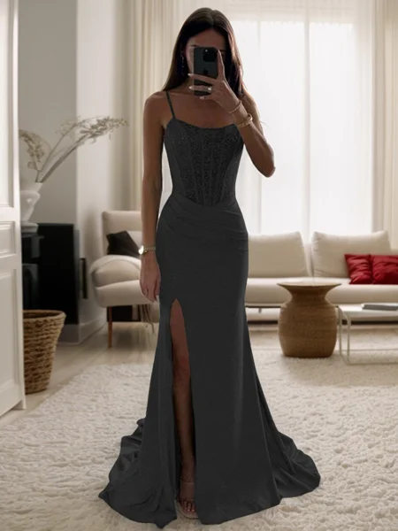 Sheath Spaghetti Straps...