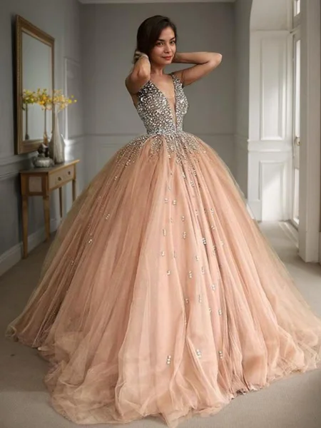 Ball Gown V-neck...