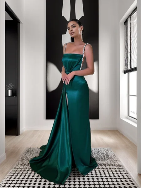 Sheath Spaghetti Straps...