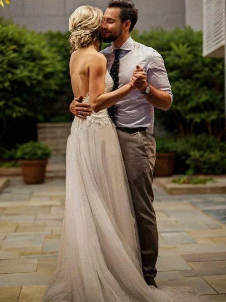 A-Line/Princess V-neck...