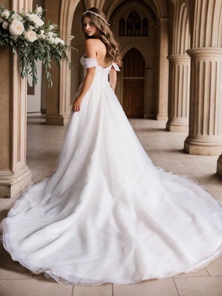 A-line Off-the-Shoulder...