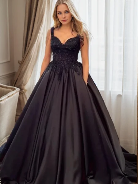 Ball-Gown V-neck Court Train Sleeveless Wedding Dresses