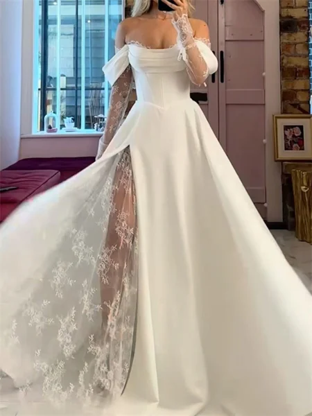 A-line Off-the-Shoulder...