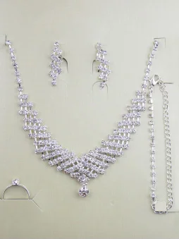Gorgeous Alloy With Rhinestones Wedding Bridal Jewelry Set