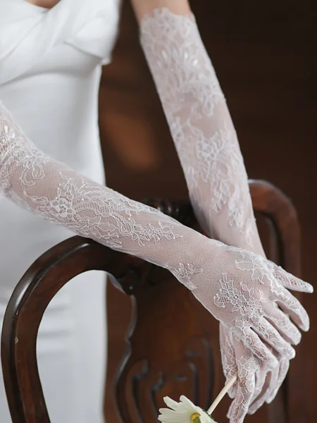 Delicate Lace Opera Length...