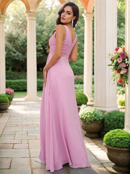 A-Line/Princess Chiffon...