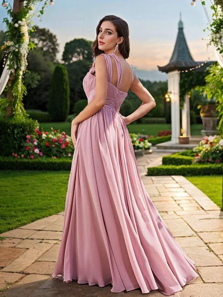 A-Line/Princess Chiffon...